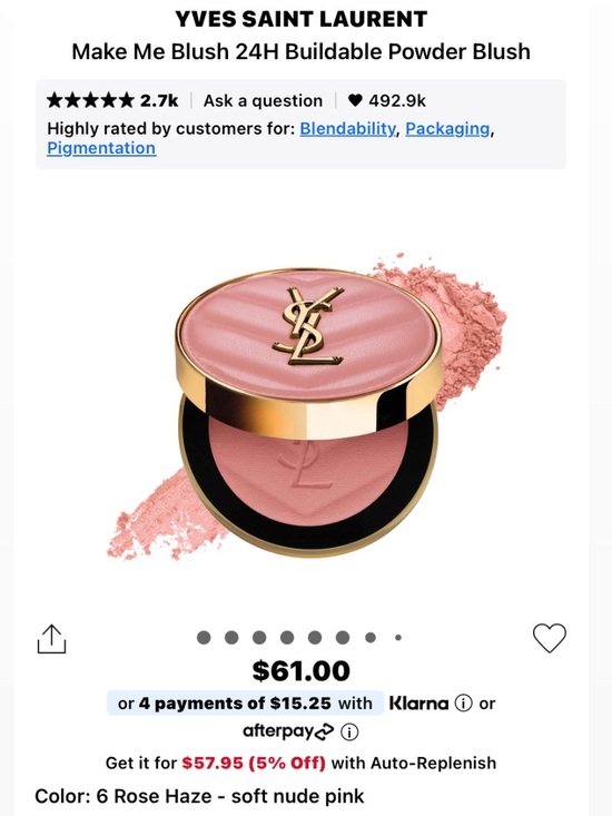 Yves Saint Laurent Other - Yves Saint Laurent Blush — Rose Haze Pink